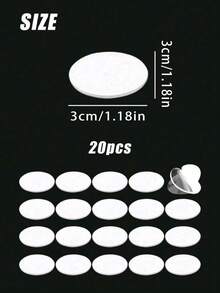 20片1.2厘米透明圆形双面胶，高粘度，无痕膜，切割亚克力双面胶，背胶，圆点胶批发，婚礼庆典（使用前请清洁表面材料） - 白色 - 查看 12