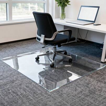 Elasticity Clear Chair Mat Transparent Protective Floor Mat For Hardwood & Tile Floors, Home & Office Rectangle Hard