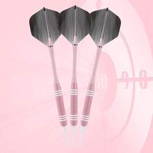 3 piezas Juego de dardos de punta blanda rosa precisa - Dardos de acero de alta calidad, dardos de alta calidad para principiantes y uso doméstico, adecuados para competiciones y profesionales, 3 dardos/paquete, regalo perfecto para Navidad, Acción de Gracias, San Valentín, cumpleaños y otras festividades, dardos para regalar, competiciones profesionales, estilo clásico, artesanía premium