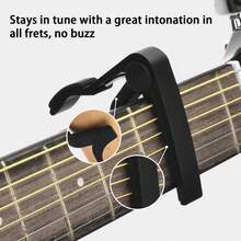 Capo đàn guitar cao cấp, bộ chỉnh dây, bao gồm 10 miếng gảy đàn miễn phí (màu ngẫu nhiên) và giá đỡ miếng gảy đàn - Hoàn hảo để chỉnh dây nhanh và chính xác, dễ sử dụng trên bất kỳ cây đàn guitar nào!, Giá đỡ đàn guitar, Hộp đựng đàn ukulele, Bảo vệ miếng gảy đàn, Đàn guitar, Phụ kiện đàn guitar, Capo, Đàn guitar, Capo, Phụ kiện đàn guitar - Nhiều màu - Xem 7