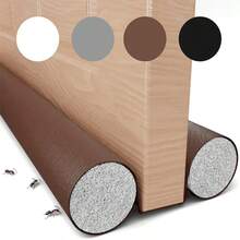 1个96厘米/37.79英寸门底缝隙挡风条，门底缝隙填充密封条，门底挡风条，门窗底部挡风条，可调节门底密封条，双层门挡，可裁剪缝隙填充，减少冷空气、光线和噪音，防风涂层，阻挡噪音、声音、昆虫、热空气和光线 - 易于安装的挡风条 - 彩色 - 查看 3