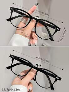 1 Pair Fashion Casual Versatile Full-Frame Square Clear Lens Glasses - Multicolor - View 5