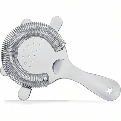 Hawthorne Cocktail Strainer - Stainless Steel Bar Strainer For Bartending Bar Tool Drink Strainer For Bartenders And Mixologists Martini Strainer For Boston Shaker Mixing Glass Black