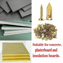 50颗石膏板膨胀螺丝，方便连接石膏板、纤维水泥板、石膏板、灰泥板，镀锌膨胀螺丝，紧固件