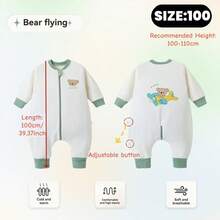 2.0 Tog Infant/Toddler Thick Warm Sleeping Bag, Long Sleeve, Suitable For Autumn/Winter