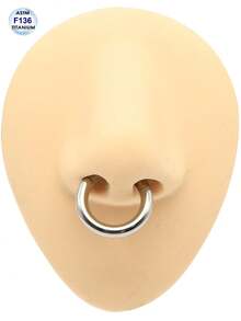 1 sztuka lekkich, kwalifikowanych ASTM F136 tytanowych kółek do nosa z zawiasami, do przegrody nosowej, chrząstki, helisy, Daith, Tragusa, Rook Conch, wargi, płatka ucha, kolczyk do przegrody nosowej dla kobiet i mężczyzn, biżuteria do ciała, duży rozmiar 10G, 8G, 6G, 8-19 mm