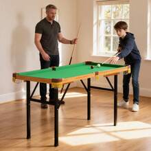 SPORTNOW Folding Pool Table, Billiard Table, 2 Cues, 16 Balls, Triangle, Brush, Green - 1 - View 3