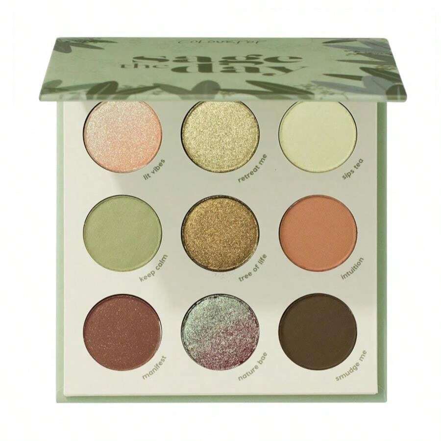 ColourPop Sage The Day Eyeshadow Palette - Sage &Amp; Olive Palette With Metallic And Matte Finishes - High-Pigment Eye Makeup With A Long-Wearing Formula (0.3 Oz) - ColorS - 查看 1