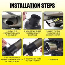 1.5" - 2.1" Stainless Steel Bolt-On Car Exhaust Muffler Tip, Silver