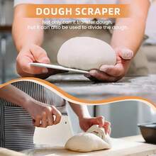 Complete Bread Making Kit: Round/Oval Natural Rattan Proofing Basket Set With Lame, Dough Scraper & Linen Liner - Perfect For Home And Professional Bakers, Sourdough Starter Kit, Bread Making Supplies And Tools - - - View 6