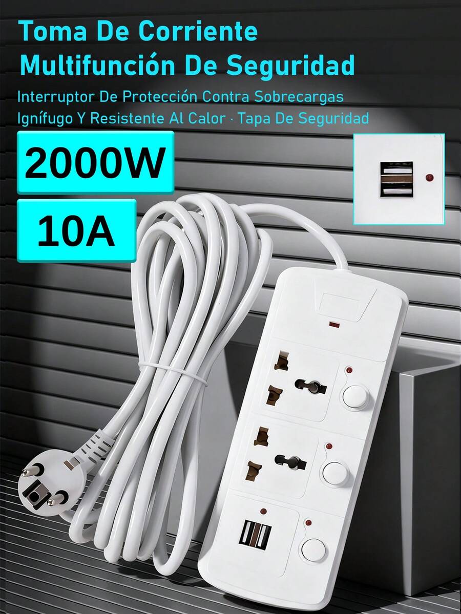 Adapters & Multi-Outlets - White - View 1