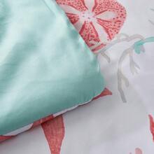 5/7pcs Starfish Shell Printed Bed Comforter Set, 100% Microfiber Soft Breathable Winter Bedding Set, Comfortable And Durable, Include 1 Comforter+1 Flat Sheet+1 Fitted Sheet+1/2 Pillowcases+1/2 Pillowshams,All-Season, Bed In A Bag,Best Christmas Gift - Pink-bZ15 - View 10