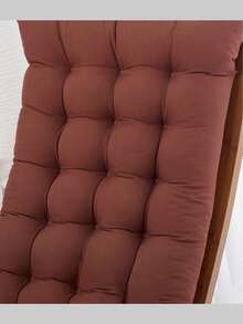 1pc Ergonomic Recliner Cushion, Rocking Chair Pad, Woven Seat Cushion, Comfortable Polyester Fiber Back Support, Mesh Design, Suitable For Home, Car Or Cabin Long-Term Sitting - Chair Not Included, All-In-One High-Back Patio Rocking Chair Cushion, For Indoor Summer Use - Multicolor - View 5