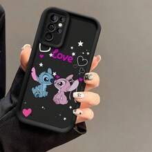Miniso Disney Lilo & Stitch Phone Case, "Love" Themed Design With Stitch & Angel In Romantic Posefor Samsung Galaxy S25 Ultra/S25 Plus/S25/Galaxy S24 Ultra/S24/S24 Plus/S24 FE/S23 FE/S23 Ultra/S23 Plus/S23/S22Ultra/S22/S22 Plus/S21 Ultra/S21 Plus/S21 FE/S21/A13/A14/A15/A16/A17/A33/A34/A35/A36/A52/A53/A54/Galaxy Note20Ultra,Galaxy S25 Ultra Case Plus Stocking Stuffers,The Girlfriend,The Chosen,Early Fall Fashion. - 粉色 - 查看 3