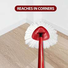 Spin Mop Replacement Head For O-Ceda EasyWring 1-Tank System, Mop Refills, Include 6 Cedar Mop Replace Heads, 1 Extra Mop Replacement Base, Microfiber, Easy To Replace - 白色 - 查看 5