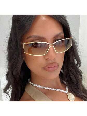 1 PC Women's Y2K Street Metal Frame Fashion Eyewear For Music Festivals, Vacations, Parties And Holiday Gifts