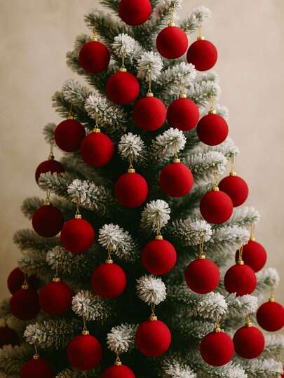 Bolinhas de Natal Soft 7cm Vermelha e brancas 5cm para Decoração Kit 6un 8cm Árvores Guirlandas 4cm Ambientes Natalinos