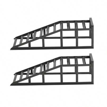 Blue Hydraulic Lift Platform 2000kg, Heavy Duty Lift Platform For Car Maintenance And Oil Change, Flat 23° Entry Angle, 27.5cm Adjustable Height, Professional Car Repair Ramp