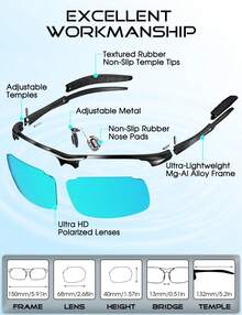 ¡RecomendadoATTCL Lentes de Sol para Hombres Gafas de Sol Deportivas Polarizadas con Protección UV¡Top de Temporada - 8177-Naranja+Rojo/Espejado - Ver 7