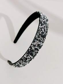 2pcs Rhinestone Headbands For Women, Minimalist Wide-Banded Non-Slip Hair Accessories, Elegant & Versatile For Daily Use, Hair Band, Hair Hoop