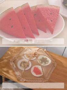 1 chiếc nắp đậy thức ăn dạng vòm có thể gập lại, chống bụi, chống ô nhiễm, chống ruồi và muỗi. - Nhiều màu - Xem 3