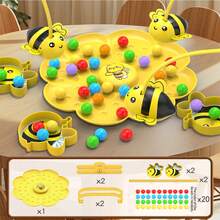 Magnetic Bee Honey Gathering Game Magnetic Fishing Game Desktop Toys, Focus Training, Family Night Party Game Prop - Multicolor - View 8