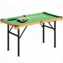 SPORTNOW Folding Pool Table, Billiard Table, 2 Cues, 16 Balls, Triangle, Brush, Green - 1 - View 1