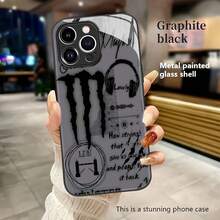 Funda gráfica Monster Vibes compatible con teléfonos ,  17,  16 Pro Max,  15 Pro Max,  13 y  12. Fabricada en TPU, ofrece protección contra golpes y caídas. Ideal para amantes de la música y el arte, como regalo de cumpleaños o para darle un toque de estilo a tu colección de dispositivos. - Negro - Ver 1