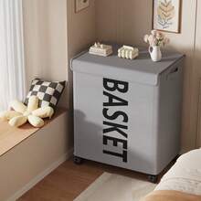 1个可折叠带轮收纳篮，多功能带盖洗衣篮，大容量可拆卸脏衣篮，超大承重，可折叠收纳节省空间，可水洗重复使用，适用于办公用品收纳、运动器材收纳、玩具收纳、衣物收纳，带轮洗衣篮，桌下收纳篮，情人节礼物，情人节装饰，复活节（由于光线和显示器原因，实际产品可能存在轻微色差） - 彩色 - 查看 17