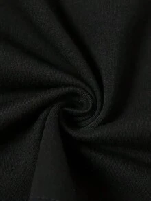 Women's Casual Sports-Shirt, Pattern Print-Elastic Round Neck, Washable And Comfortable, Women's-Shirt, Fashion Style, Tops, Convenient Care, Printed Shirt, Women's Lifestyle, Soft Texture, Fashionable-Shirt, Fashionable Women's Clothinggym, Workout Tops, Graphic Tee,-Shirt, Vintage, Valentine's Day - 黑色 - 查看 4