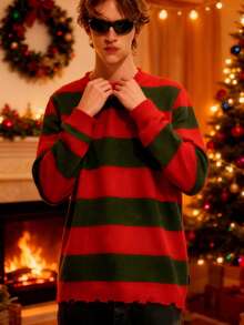 一款圣诞主题针织毛衣，温暖舒适，完美契合节日气氛，适合自穿或作为礼物送给亲朋好友。