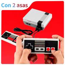 Consola retro con controlador blanco para jugar en casa, controlador inalámbrico, consola portátil con mini TV clásica NES incorporada. - Blanco - Ver 7