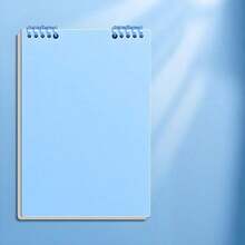 Pastel Blue Spiral Notebook, Single Piece Wirebound Journal With Smooth Paper For Notes, Journaling & Office Use, Portable Aesthetic Notebook For School, Home & Daily Planning - Màu xanh lam - Xem 8