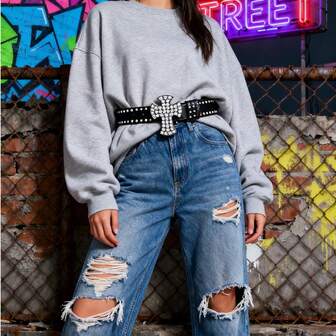 1 pieza Cinturón de mujer estilo Streetwear Y2K, accesorio de moda adecuado para faldas, vaqueros, ropa de calle, Navidad, festivales de música, fiestas