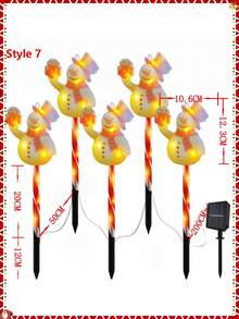 1-5 件 LED 户外太阳能地插圣诞老人雪橇灯，防水太阳能庭院装饰圣诞驯鹿灯 - 彩色 - 查看 15