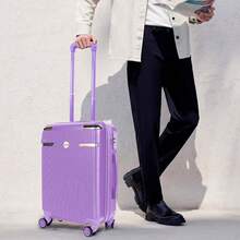 Maletín De Viaje De Negocios Ligero De 20» Y Gran Capacidad Maleta 10 Kg Cabina Candado Doble Llanta 360° - Violeta 8183 - Ver 8