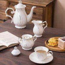WSXC Sugar And Creamer Set Ceramic Creamer Pitcher And Sugar Bowl With Lid Creamer Pitcher With Handle Sugar Cube Dish Coffee Or Tea White With Gold Thread - Whitewithgoldthread - View 5