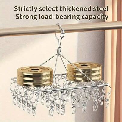 1 Conjunto Suporte Para Roupas Aco Inoxidavel Maxima Resistencia E Estabilidade Design Ajustavel Montagem Rápida