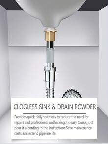 jakehoe 20/10/8/4/1pc Drain Pipe Dredging Agent Is Suitable For Cleaning Toilets, Bathroom Bathtubs, Kitchen Sinks, Kitchen Sinks,Toilet Sewer Blockages And Odor Cleaning Dredging Agents, Gifts For Relatives And Friends (New And Old Models Are Sent Randomly) - Bột - Xem 3