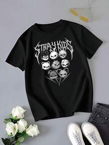 Evil SKZOO  21 -OT8 Oversized T-Shirt - màu đen - Xem 1