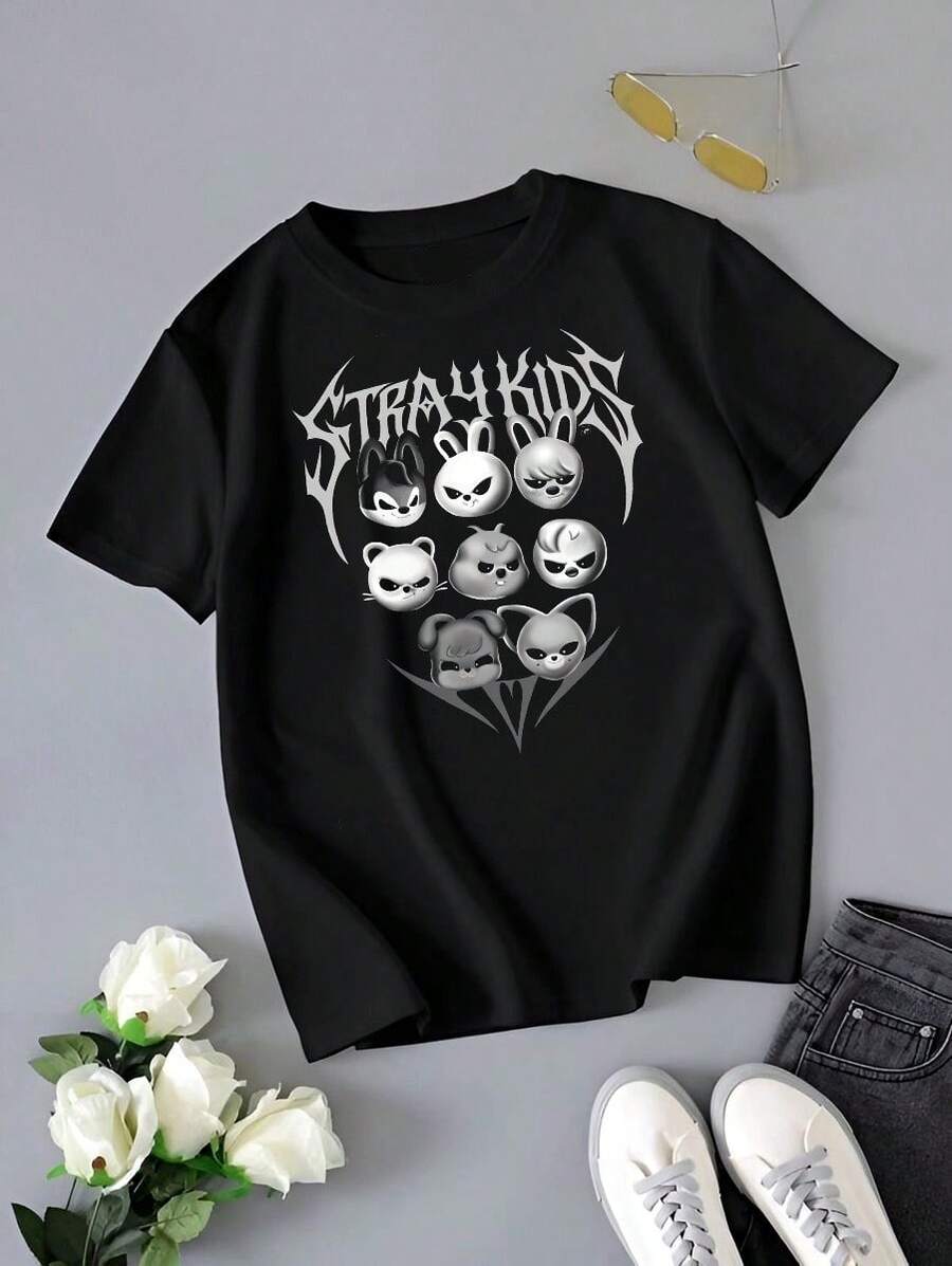 Evil SKZOO  21 -OT8 Oversized T-Shirt - màu đen - Xem 1