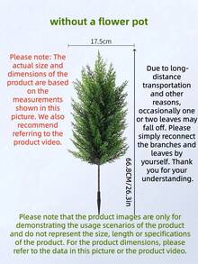 1pc Artificial Plant, Artificial Tree, Juniper, Potted, Artificial Greenery, Juniper Leaves, Excluding Planter, Home Decor, Outdoor Decor, Garden Potted, Floral Arrangement, Landscape Decoration, Christmas Decor, Room Decor, Christmas - Dark Green - View 5