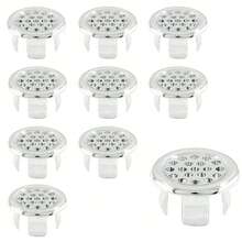 10pcs Stainless Steel Sink Overflow Cover, Decorative Sink Drain Cover With Knob, Leak-Proof And Easy To Install Bathroom And Kitchen Sink Overflow Plug, Modern Sink Accessories Bathroom Accessories Bathroom Tools - Multicolor - View 12