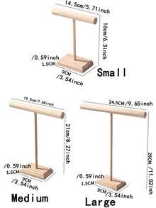 1pc Jewelry Organizer, Wooden Bracelet, Watch, Necklace Display Tower, Jewelry Storage Rack - Multicolor - View 7