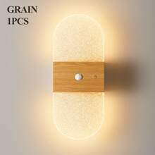 Luz de Parede Moderna com Sensor de Movimento de Cristal, Candeeiro de Parede LED Inteligente com Sensor Acrílico, Luz de Parede LED Sem Fios, Luz Noturna Alimentada por Bateria, Temperatura de Cor e Brilho Ajustáveis, Adequado para Corredor, Casa de Banho, Quarto, Decoração de Casa, Sala de Estar - Multicolorido - Ver 31