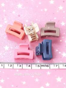 20 piezas de Pinzas para el cabello con garra cuadrada (color aleatorio) Lindos clips para el cabello de dopamina de verano, pasadores, ligas para el cabello, clips para el cabello, adecuados para la escuela, la universidad, las estaciones de otoño e invierno, accesorios esenciales para el cabello para los atuendos de vacaciones de las niñas - Multicolor - Ver 4