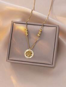 1pc Titanium Steel Carved Cross Pendant Necklace, Unisex Stainless Steel Cross Pendant (OPP Bag Packaging) - Cross - View 10