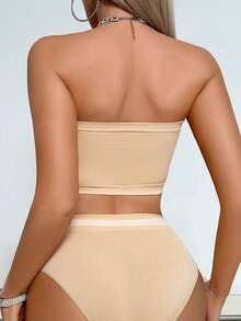 2pcs Women's Simple Wireless Seamless Bras, Comfortable Soft Sleep Bras - Multicolor - View 2