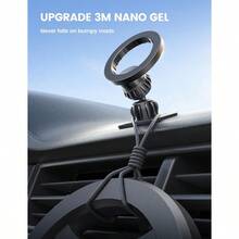 Lamicall Soporte Celular Automóvil - [Dashboard or Vent] 20X N55 Magnets Iman Celular Auto Base Porta Auto Compatible con iPhone 17 16 Pro MAX 15 14 y Otros Dispositivos con Anillo Magnético - como en la foto - Ver 4