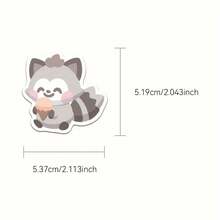 50pcs SCXXBSW Cute Cartoon Animal Stickers - Waterproof Self-Adhesive Pastel Yellow Irregular Shapes For Laptop, Phone Case, Luggage Decoration - DIY Durable Plastic Decals With Assorted Animal Designs - 50pcs/set - 查看 9